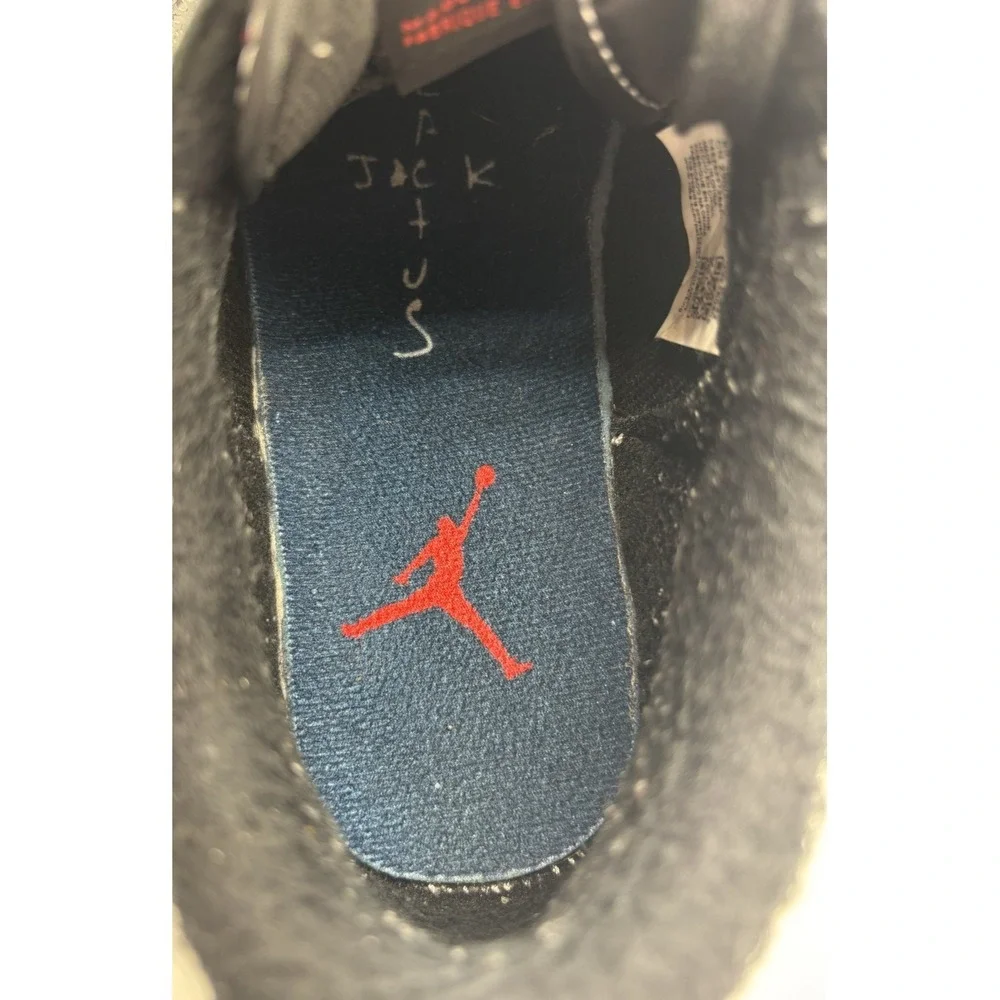 Travis Scott Jordan 1 Low Black Phantom Sneakers Mens Size 11 DM7866-001